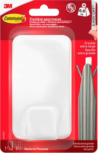 Produktbild Command Utility Hook, Weiß, XL Heavy Weight, 1 Haken + 3 Klebestreifen