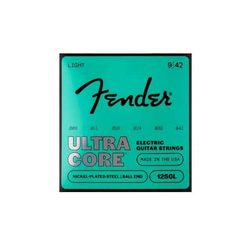 Fender 1250 Ultracore™ Gitarrensaiten, vernickelter Stahl, Kugelende, 1250L Spuren .009-.042, (6)