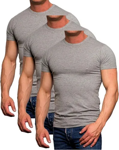 Jack & Jones T-Shirt 3er-Pack Basic mit Rundhalsausschnitt - Praktisches 3er-Pack Herren T-Shirts von Jack & Jones in trendigen Farben. Figurbetonte Slim-Fit Passform sorgt für einen modernen Look und hohen Tragekomfort.