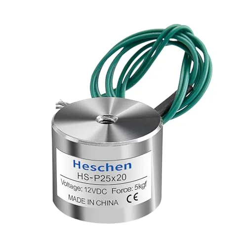 Heschen Elektromagnet P25/20, AUßENØ 25 mm, DC 12 V, 5 kg von Heschen