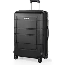 Mofut Trolley, Koffer 49 x 30 x 76cm, 95L Hartschale Leicht Reisekoffer ABS Erweiterbar Haltbar 4 Rollen Trolley Handgepäck mit Zahlenschloss - Schwarz