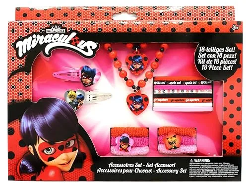 Joy Toy 65979 Miraculous Zubehörset 18 teilig in Geschenkverpackung, 28x3x22 cm
