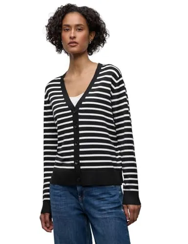 Street One Damen Gestreifter Cardigan
