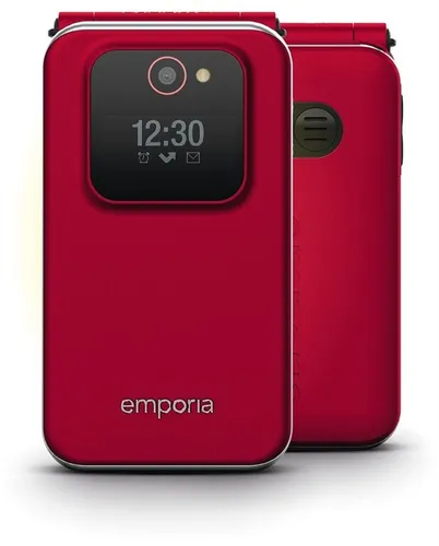 Emporia 4G Smartphone Joy V228 - Seniorenhandy in Rot - Seniorenhandy mit 2.8