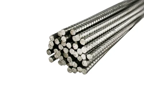 Fuchs Design 10 Stück Bewehrungsstahl Inoxripp - 1 m Länge, 6 mm Durchmesser - Betonstahl aus hochwertigem B500NR Stahl, korrosionsresistent mit gerippter Oberfläche für feste Betonverbindung. Ideal für Glasbausteinwände und kreative Gartengestaltung.