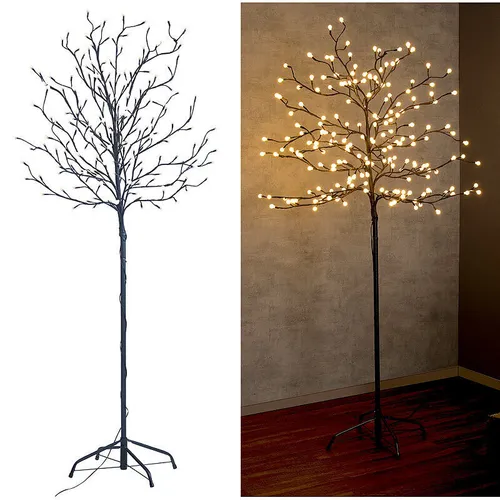 Lunartec LED-Deko-Baum mit 200 beleuchteten Knospen, 150 cm, drinnen & draußen