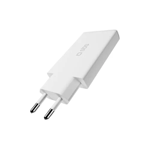 SBS GaN 67-Watt-Ladegerät mit zwei USB-C Anschlüssen - USB Ladegerät, ultraflach und leistungsstark mit 67 W für schnelles Laden von zwei Geräten gleichzeitig, ideal für unterwegs.