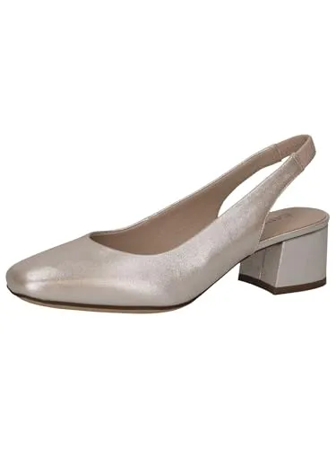 Caprice Pumps Leder Slingpumps in Taupe - Elegante Slingpumps aus Leder in Größe 39, ideal für stilvolle Auftritte und höchsten Tragekomfort.