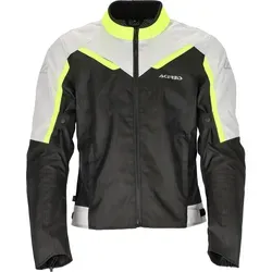 Acerbis X-Mat Textiljacke - Schwarz/Hellgrau/Neon-Gelb - M - Motorradjacke mit sportlicher Passform, reißfestem 450D Polyester und zertifizierten Protektoren für optimalen Schutz und Komfort.
