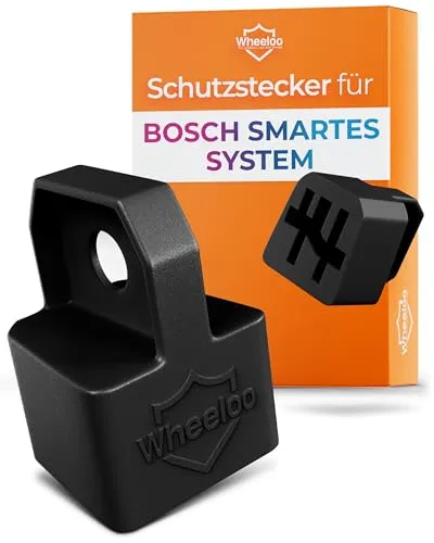 WHEELOO E-Bike Kontaktschutz Abdeckung für Bosch Smartes System I 2er Set I Schwarz I eBike Akku Zubehör I Kontakt Pin Schutz