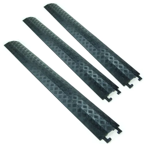 Kanal PVC Kabelbrücke Überfahrrampe Kabelkanal Überfahrschutz Kabel Rampe 3 x 1