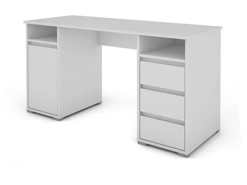 byLIVING Schreibtisch Lobo (weiß) - Kinderschreibtische mit modernem, edlem Design und reichlich Stauraum. Pflegeleichte Melaminbeschichtung sorgt für Langlebigkeit und einfache Montage.