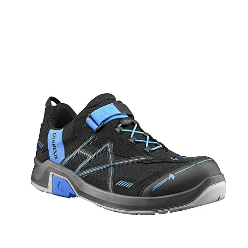 Sicherheitshalbschuh CONNEXIS Safety T S1 low black-blue - Arbeits- & Schutzkleidung mit extrem hoher Rutschfestigkeit, innovativer Sohlenkonstruktion und CONNEXIS® System für ermüdungsfreies Arbeiten.