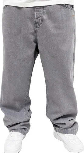 DADA Supreme Regular-fit-Jeans Premium Denim Baggy Pants grau 31 - Modische Baggy Jeans aus 100% Baumwolle, komfortable Passform und extra lange Schnittform. Ideal für lässige Outfits mit praktischen Eingrifftaschen und Gummizug am Beinabschluss.