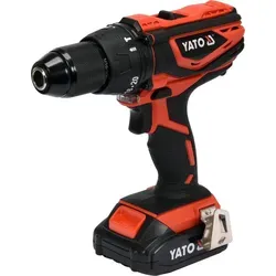 Yato YT-82786 Akkubohrmaschine, Rot und Schwarz - Akkuschrauber mit 3 Funktionen: Schrauben, Bohren, Schlagbohren und robusten Metallgetrieben für hohe Langlebigkeit und Leistung.