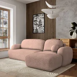 Masseno Ecksofa MODENZA N R-S mit Schlaffunktion - Sofa mit Bettkasten in L-Form, ideal für kleine Räume. Praktischer Stauraum und elegantes Design sorgen für Komfort und Stil in Ihrem Wohnzimmer.