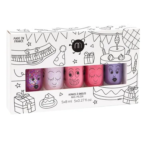 Nailmatic Kinder-Party-Lack-Set Sheepy, 8ml + Polly, 8ml + Cookie, 8ml + Kitty, 8ml + Piglou, 8ml