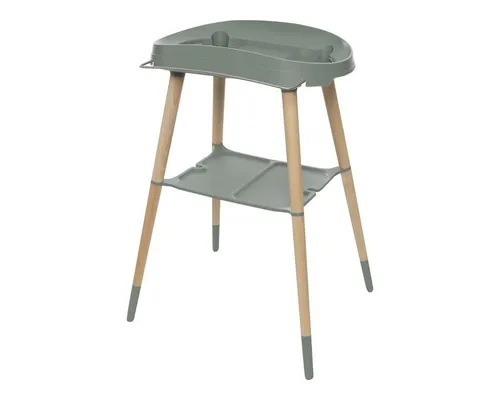 Bébé-Jou® Badewannenständer Sense Edition Breeze Green - Badewannenständer mit stilvollen Holzbeinen, ideal für komfortables Baden Ihres Babys in der passenden Höhe.