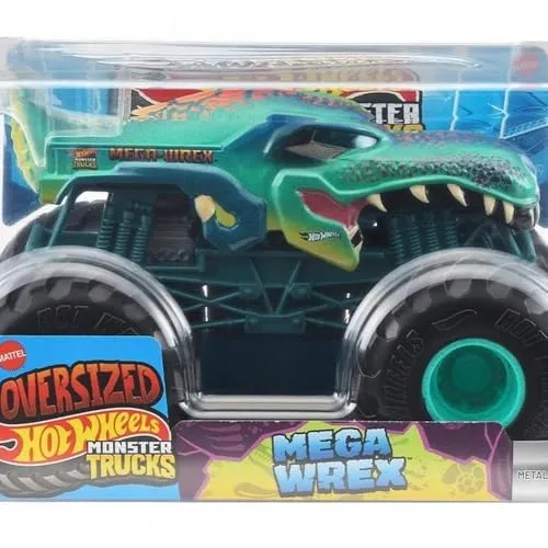 Mattel Hot Wheels Monster Trucks Mega-Wrex Druckguss-Truck im Maßstab 1:24