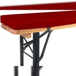 TexDeko Bierbankauflage gepolstert XL 220x25x4cm - Auflagen & Polster für Bierbänke, komfortabel gepolstert mit waschbarem Bezug und Reißverschluss für einfache Handhabung.