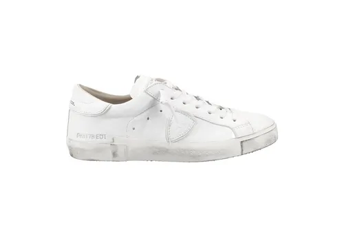Philippe Model Herren prsx Sneaker Basic Blanc 42 EU - Elegante Philippe Model Sneaker aus hochwertigem Ziegenleder. Mit schnürbarem Design, seitlichem Emblem und herausnehmbarer Innensohle für optimalen Tragekomfort. Stilvoll und vielseitig einsetzbar.