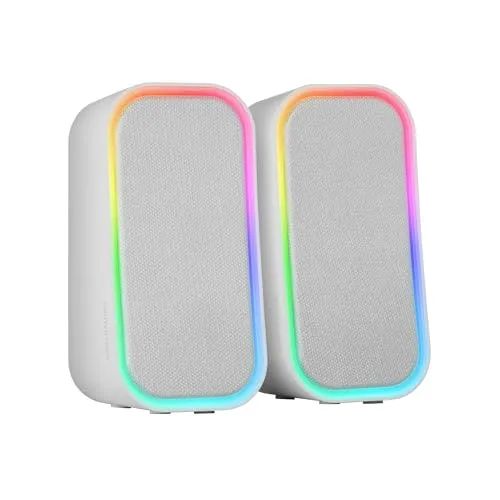 MARSGAMING Mars Gaming MSCUBEW, Kompakte RGB Gaming-Lautsprecher