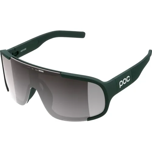 POC Aspire Pargasite Green/Clarity Road/Sunny Silver - Sportbrille - Sportbrille für Radfahrer mit Clarity-Technologie für optimale Sicht und einem leichten, flexiblen Bio-Grilamid-Rahmen für besten Tragekomfort.