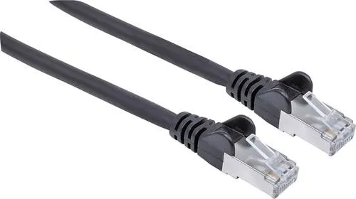 Intellinet 318808 Netzwerkkabel Cat6A SFTP 100% Kupfer RJ-45 Stecker/RJ-45 Stecker, 5 m schwarz