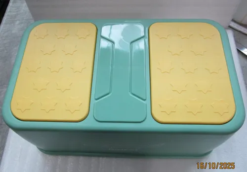 Badabulle - Kinder-Tritthocker - Krokodil - bis 60 Kg - in Grün/Gelb - B028001