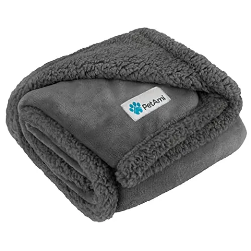 PetAmi Hundedecke für mittelgroße und große Hunde, Haustierbettdecke, Katze, Welpen, Kätzchen, Fleece-Möbel, Couchbezug, Schutz, Sofa, Auto, weicher Sherpa-Hunde-Überwurf, Plüsch, wendbar, waschbar,