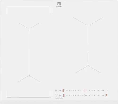 Electrolux EIL63443BW Zonen-Induktionskochfeld 59 cm - Weiß - Integriertes Zonen-Induktionskochfeld mit 4 Kochzonen und schneller Boost-Funktion. Perfekt für präzises Kochen und modernes Design in Ihrer Küche.