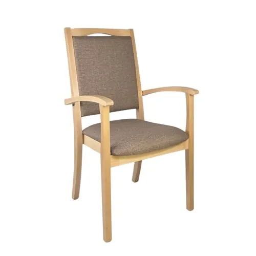 Erides Seniorenstuhl Alexander Hochlehner – Komfortabler Pflegestuhl mit Armlehnen - Relaxsessel & -liegen: Ergonomischer Seniorenstuhl aus massivem Buchenholz, stabil und pflegeleicht – ideal für Sicherheit und Komfort in der Pflege.
