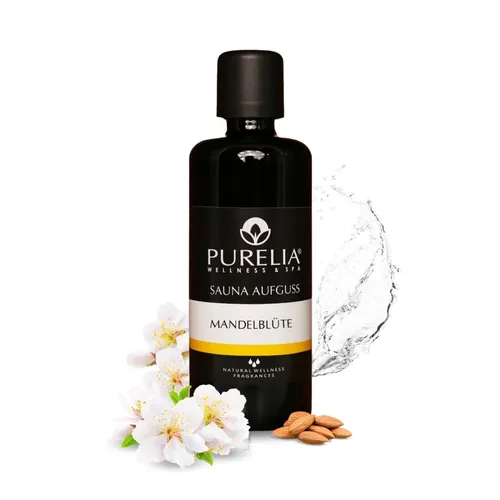 PURELIA Saunaaufguss Konzentrat Mandelblüte 100 ml natürlicher Sauna-aufguss - r