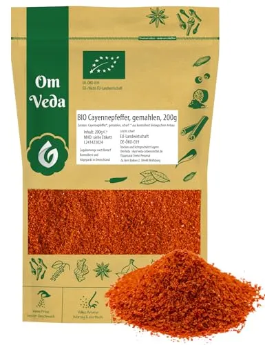 BIO Cayennepfeffer gemahlen 200g | Intensiver Schärfe-Kick für Ihre Küche - Chilipulver in BIO-Qualität: Unser Cayennepfeffer sorgt für eine authentische, langanhaltende Schärfe in Suppen, Saucen und Fleischgerichten.