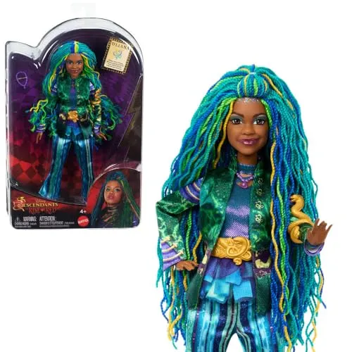 Mattel Disney Descendants Uliana Fashion Doll - Puppen, entdecke die magische Uliana, die jüngere Schwester von Ursula, mit 11 beweglichen Gelenken und einem einzigartigen Outfit für kreatives Spielen!