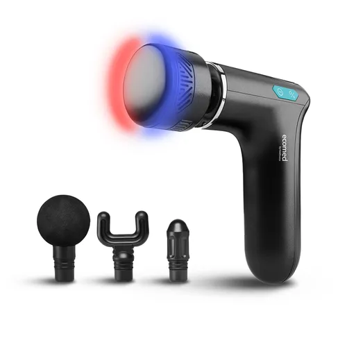ecomed MG-50E Hot & Cold Massagepistole - Massagegeräte mit Wärme- und Kältefunktion, ideal zur Muskelentspannung und Schmerzlinderung, schnurlos und wiederaufladbar für flexible Anwendung.