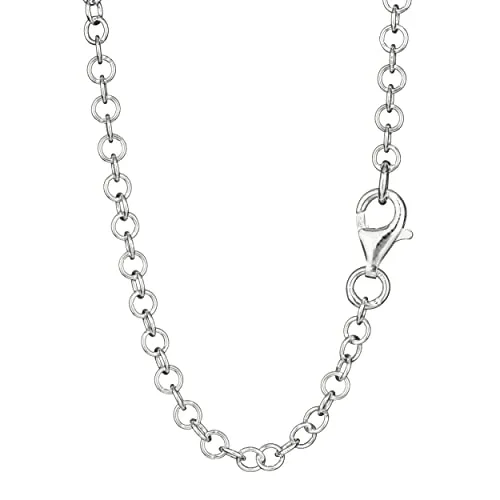 NKlaus 45cm Ankerkette aus 925 Silber - Elegante Halskette für Damen, 45cm lang und 3,5mm breit, aus hochwertigem 925 Sterling Silber für zeitlose Eleganz und stilvollen Komfort.