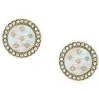 Fossil JF04868710 Damen Ohrstecker – Elegante Edelstahl-Ohrringe - Ohrschmuck aus hochwertigem Edelstahl in elegantem Weiß, perfekt für jeden Anlass und verleiht Ihrem Look einen Hauch von Stil.