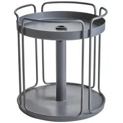 Gartenbeistelltisch Shady Ø 53 cm, Anthrazit - Drohnen-Zubehör: Stilvoller Gartenbeistelltisch mit praktischer Ablagefläche für Getränke und Snacks, ideal für entspannte Stunden im Freien.