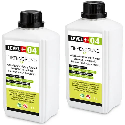 Tiefgrund Universal 2L Grundierung Haftgrund Tiefengrund Wand Boden LF Innen Außen LEVEL+ RM04