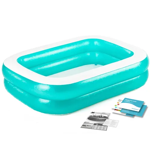 Bestway 54005 Family Pool – Rechteckiger Aufstellpool für Kinder, 201 x 150 x 51 cm
