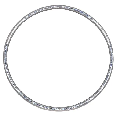 hoopomania Hologramm Hula Hoop Reifen Silber Ø100cm von Hoopomania
