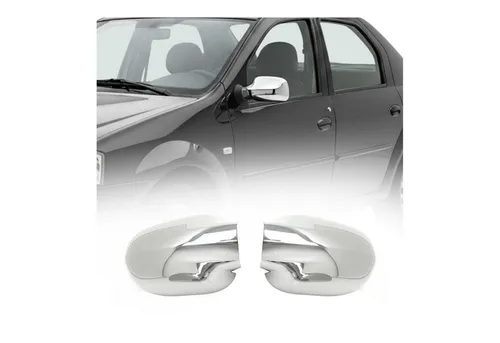 Edelstahl Spiegelkappen für Dacia Logan 2008-2013 - Außenspiegelkappen aus hochwertigem Edelstahl in Chromoptik, verleihen Ihrem Dacia Logan ein stilvolles Upgrade und schützen die Spiegel vor Kratzern.