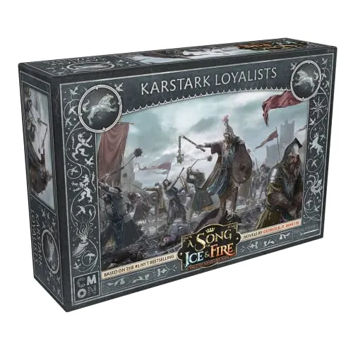 Asmodee CMND0218 - A Song of Ice and Fire, Karstark Loyalists - Erweiterung für Gesellschaftsspiele, bringt die unerschütterlichen Loyalisten von Haus Karstark ins Spiel, die bereit sind, für ihre Sache zu kämpfen.