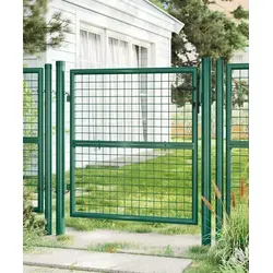SONGMICS Gartentor aus verzinktem Stahl, abschließbar, 106 x 100/125/150 cm - Robuste Gartentür aus verzinktem Stahl, ideal für Sicherheit und Langlebigkeit. Mit abschließbarem Mechanismus und einfachem Montagesystem für zuverlässigen Einsatz im Garten.