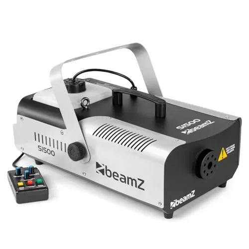 BeamZ S1500 MKII Nebelmaschine 1500 Watt - Nebelmaschinen für Partys: Leistungsstarker 1500 Watt Fogger mit 2,5 Liter Tank, Intervall Timer und Fernbedienung für beeindruckende Lichteffekte bei Hochzeiten und Events.