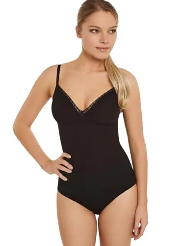 Lisca Body ohne Bügel Größe 80B - Schwarz - Formender Body für Damen, ideal für einen nahtlosen Look und hohen Tragekomfort ohne Bügel.