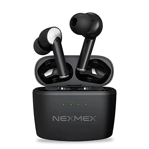 NEXMEX Earbuds Kopfhörer Bluetooth 5.2 In-Ear Kabellos kompatibel mit Samsung Galaxy A06 A17 A16 A26 A36 A56 A55 A35 A15 A25 A22 A23 A24 A33 A34 A42 A52 A53 A54 Hi-Fi Stereo Wireless, Farbe:Schwarz
