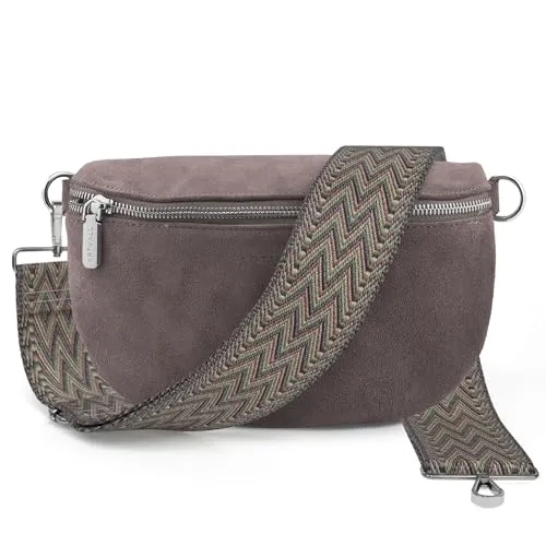 ARTVALL Umhängetasche Wildleder Lila - Umhängetasche aus hochwertigem Wildleder mit sicherem Reißverschluss und vielseitigen Taschenbändern für individuellen Stil – ideal für jeden Anlass!