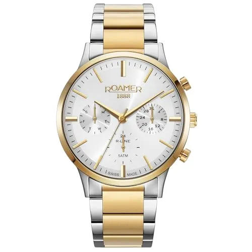 Roamer 718982 48 15 70 R-Line Multifunktions-Herren Zwei-farbige Uhr, Armband